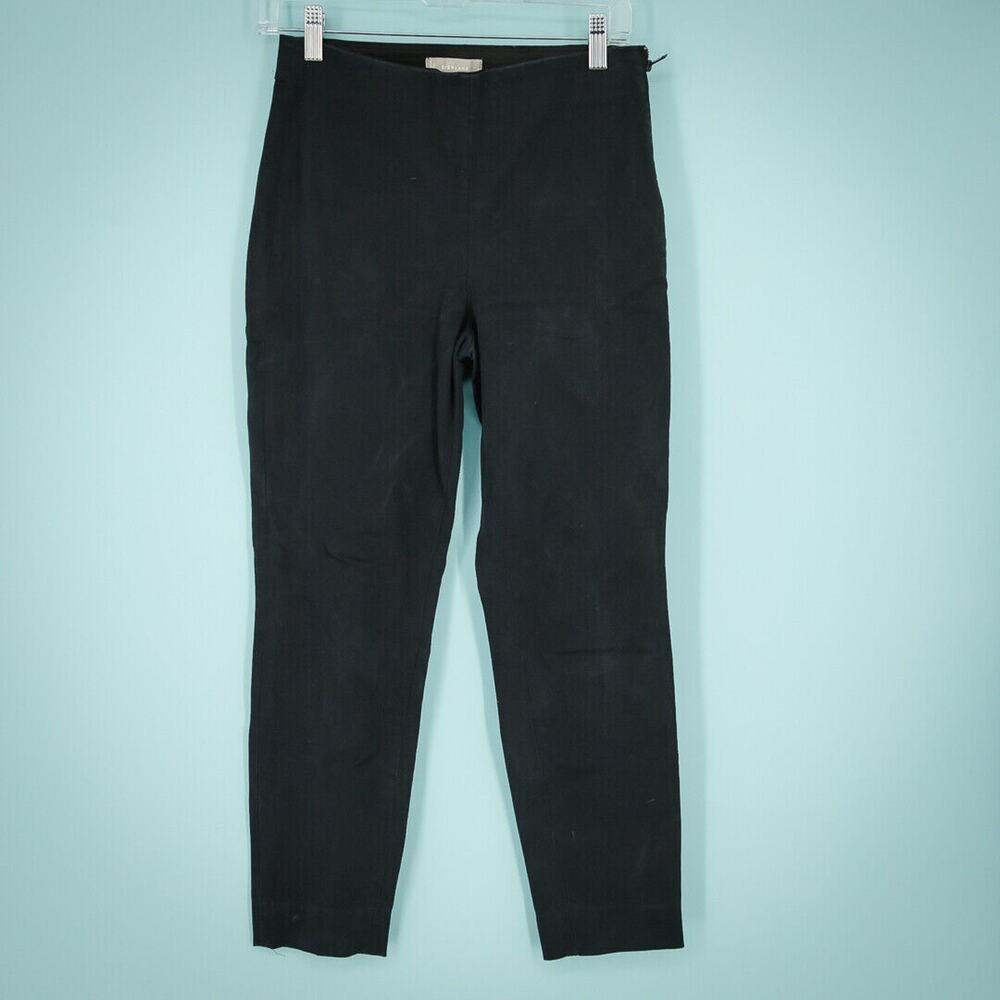 Everlane Size 4 Black Side Zip Stretch Waist Tapered Skinny Leg Ankle Crop Pants
